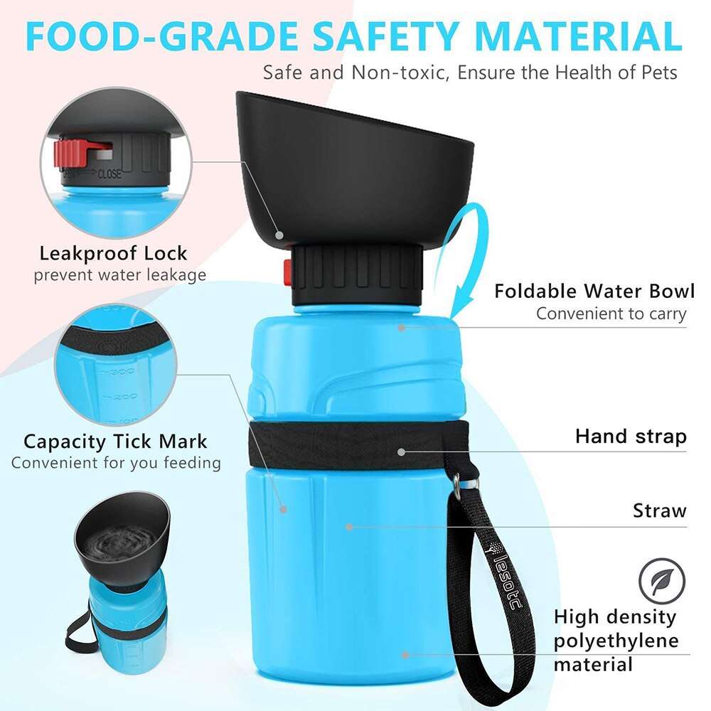 Pawdrate 600ml Water Bottle